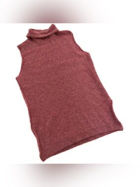 Shirin Guild Sleeveless Mock Neck Sweater Womens XS Small Medium Mauve Mohair